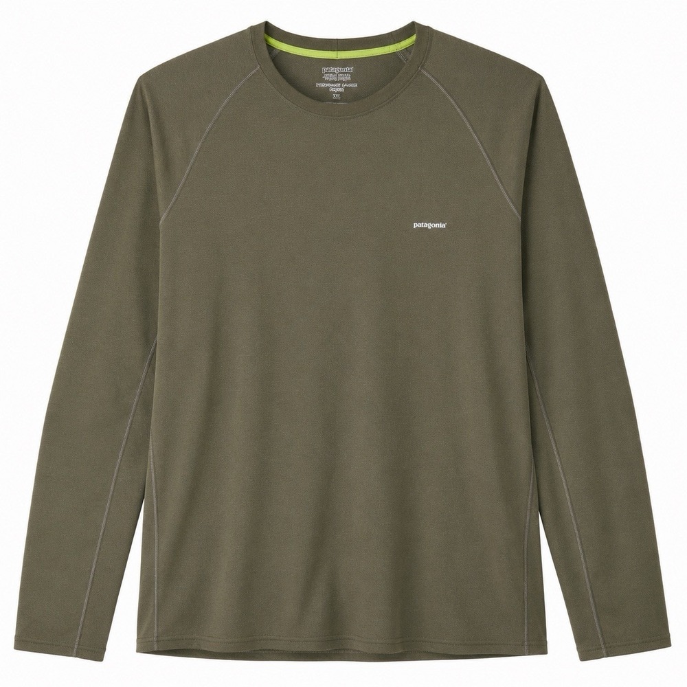 Patagonia Capilene Performance Baselayer Shirt Olive Green Long Sleeve Men's XXL